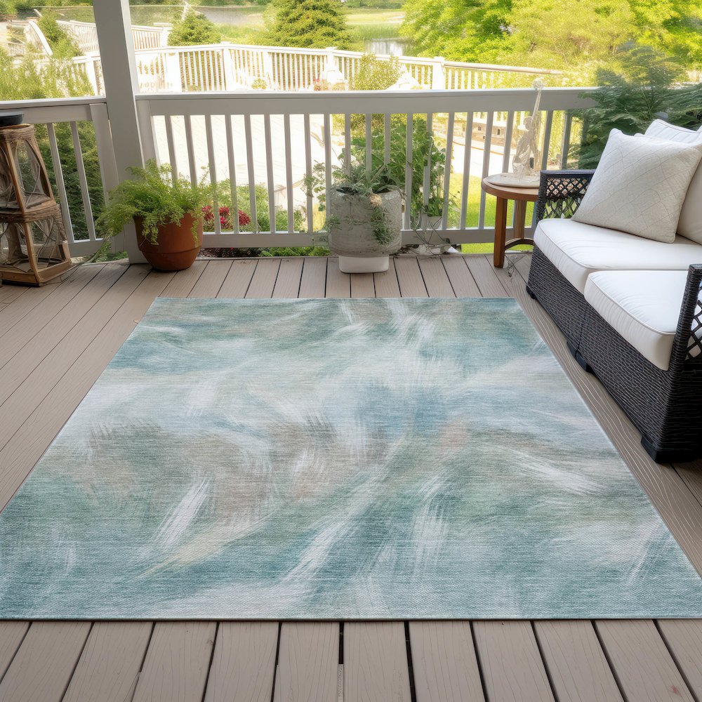 Machine Washable Indoor/Outdoor Chantille ACN2096 Sky 2'6" x 3'10" Rug