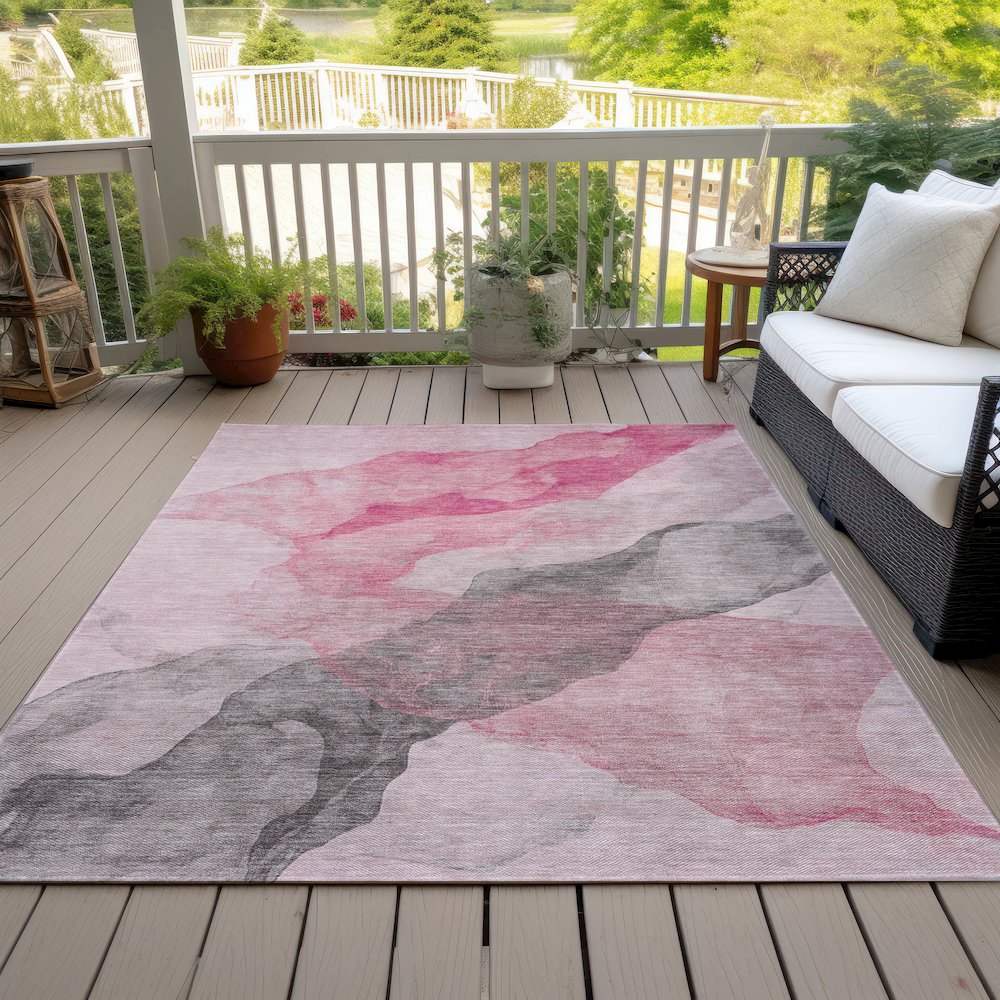 Machine Washable Indoor/Outdoor Chantille ACN2109 Blush 2'6" x 3'10" Rug