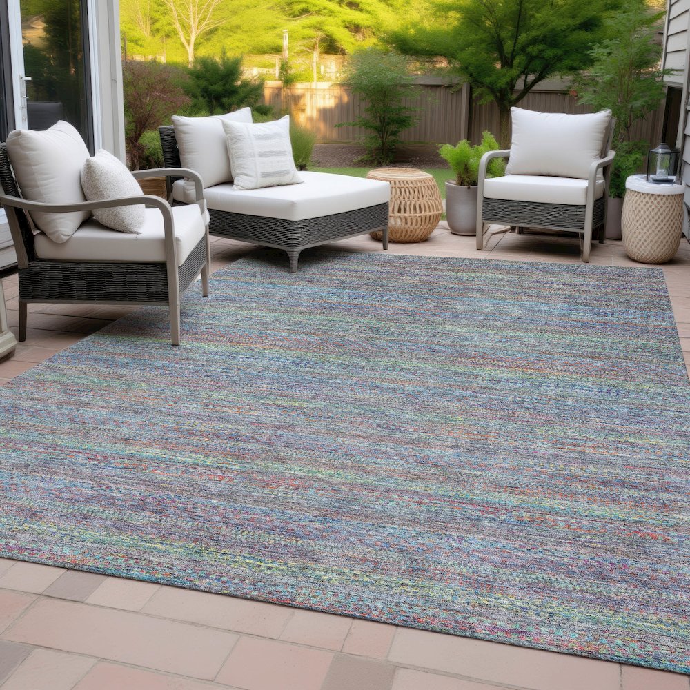 Machine Washable Indoor/Outdoor Chantille ACN2148 Blue 2'6" x 3'10" Rug