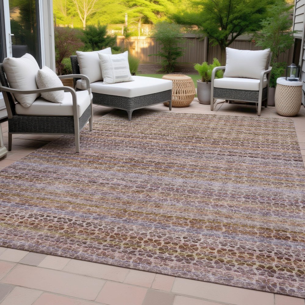 Machine Washable Indoor/Outdoor Chantille ACN2155 Khaki 2'6" x 3'10" Rug
