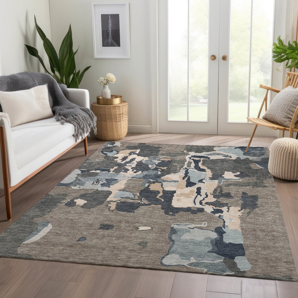 Premium Machine Washable Mayfield AMF1028 Taupe 2'6" x 3'10" Rug