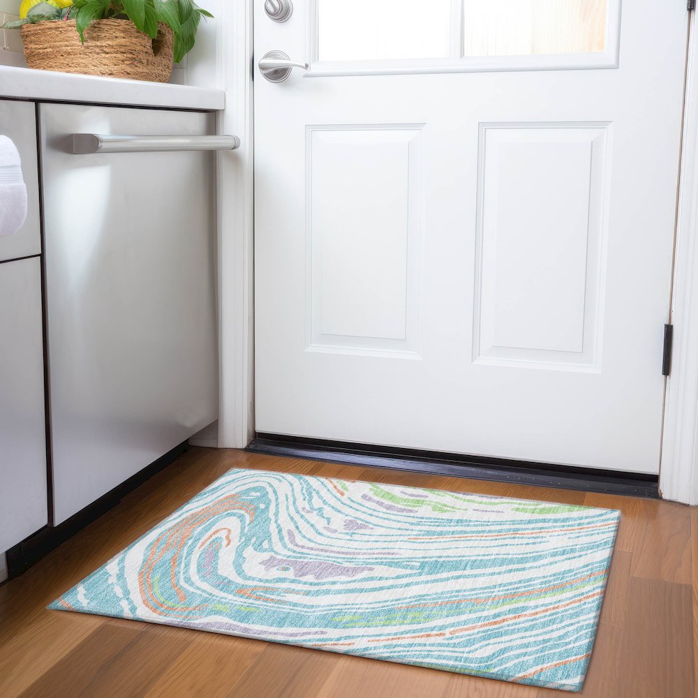 Premium Machine Washable Mayfield AMF1051 Linen 1'8" x 2'6" Rug