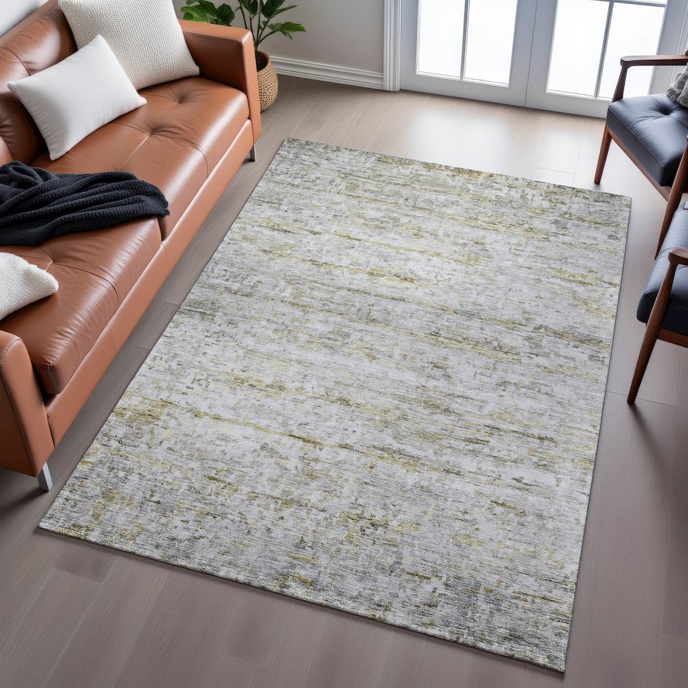 Premium Machine Washable Mayfield AMF1127 Taupe 2'6" x 3'10" Rug