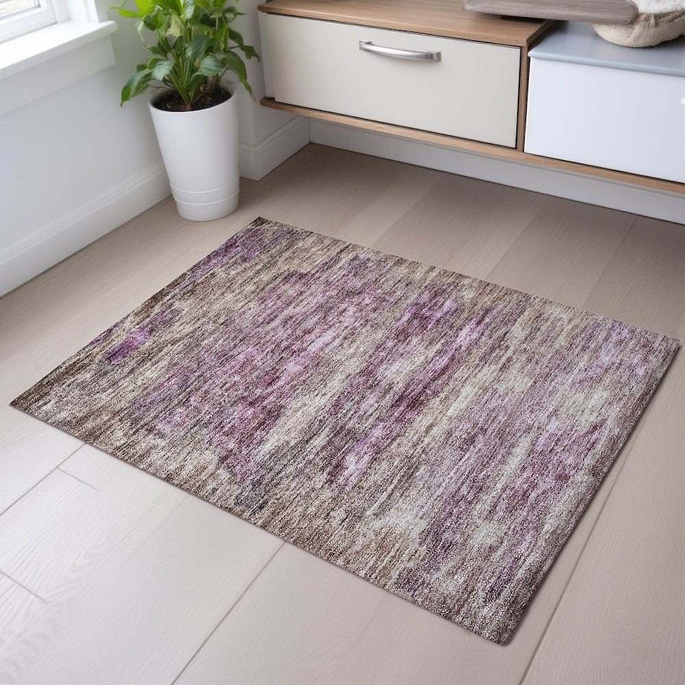 Premium Machine Washable Mayfield AMF1196 Blush 1'8" x 2'6" Rug