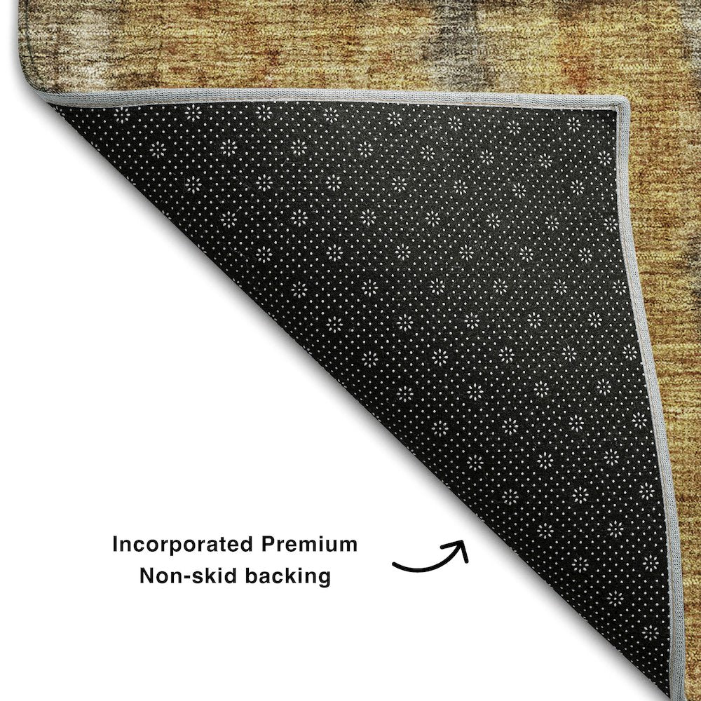Premium Machine Washable Mayfield AMF1201 Khaki 1'8" x 2'6" Rug