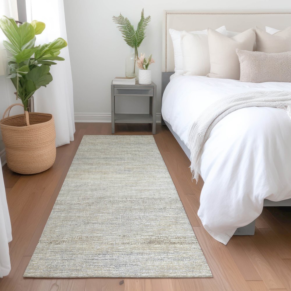 Premium Machine Washable Mayfield Beige 2'3" x 7'6" Runner Rug
