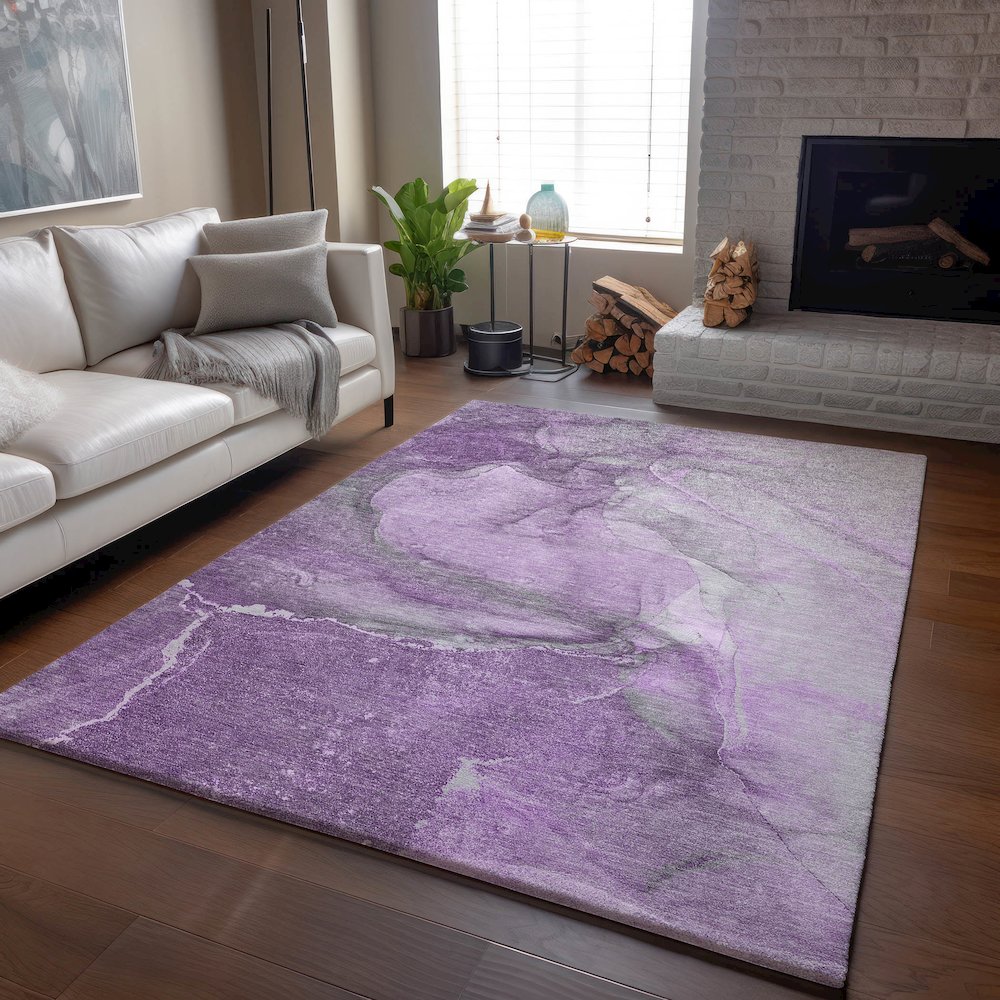 Premium Machine Washable Mayfield Lilac 2'6" x 3'10" Rug