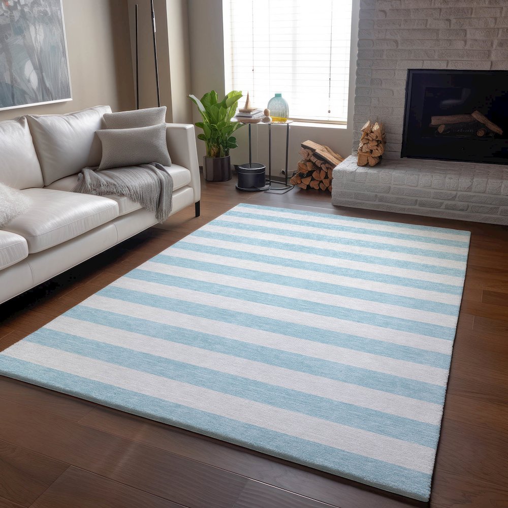 Premium Machine Washable Mayfield Sky 2'6" x 3'10" Rug