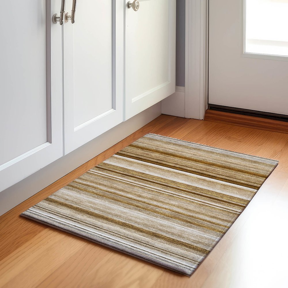 Premium Machine Washable Mayfield Chocolate 1'8" x 2'6" Rug
