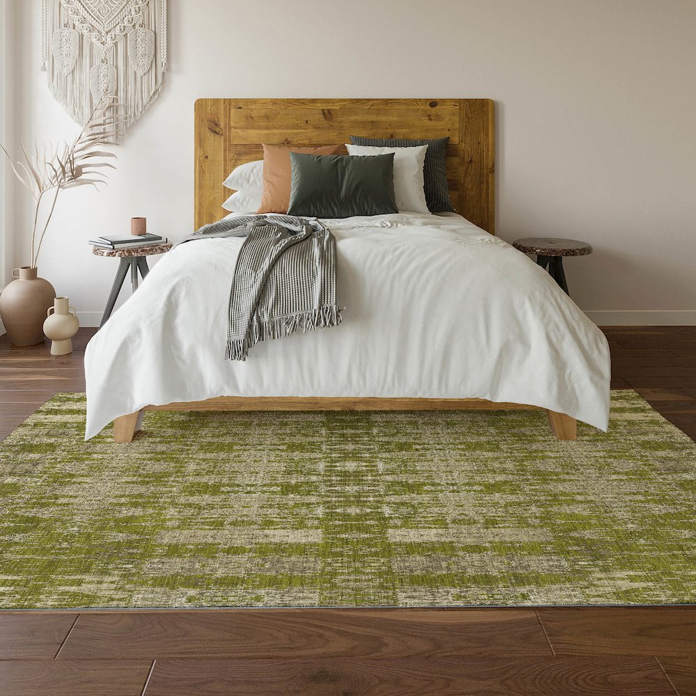 Premium Machine Washable Mayfield Olive 2'6" x 3'10" Rug