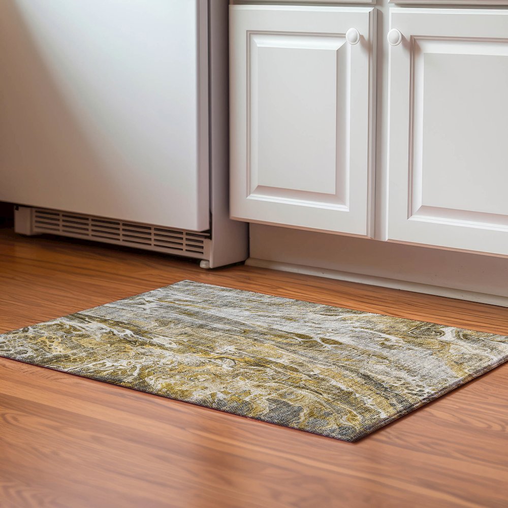 Premium Machine Washable Mayfield Brown 1'8" x 2'6" Rug