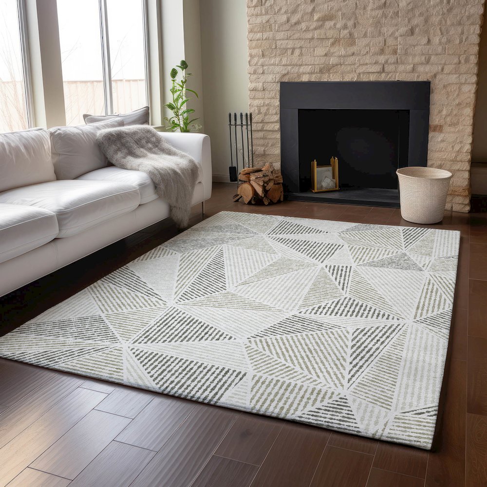 Premium Machine Washable Mayfield Taupe 2'6" x 3'10" Rug