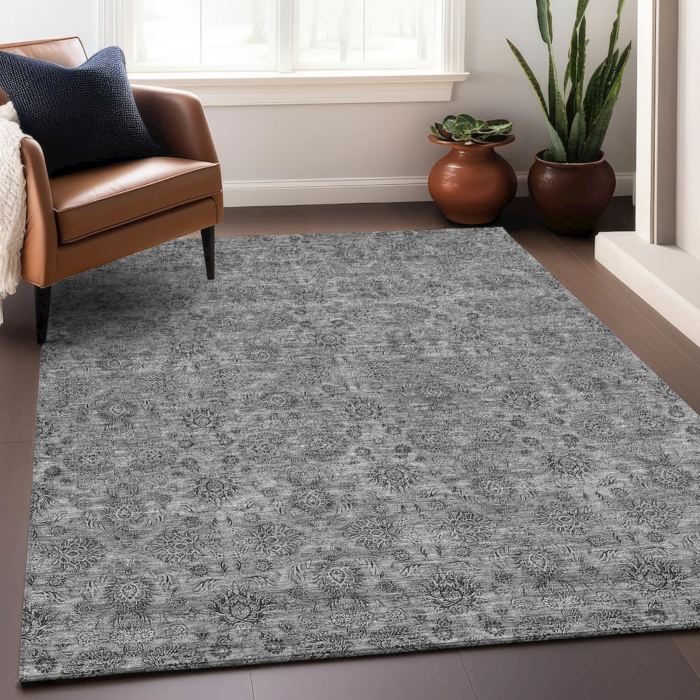Premium Machine Washable Mayfield AMF702 Gray 2'6" x 3'10" Rug