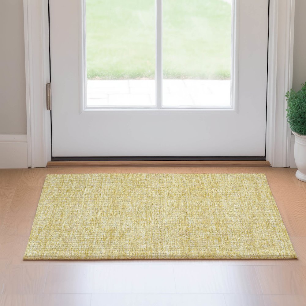 Premium Machine Washable Mayfield AMF703 Honey 1'8" x 2'6" Rug