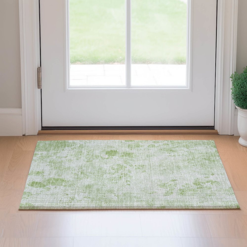Premium Machine Washable Mayfield AMF724 Aloe 1'8" x 2'6" Rug