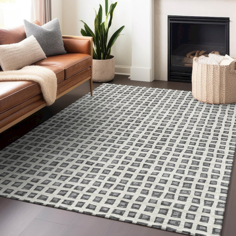 Premium Machine Washable Mayfield AMF727 Gray 2'6" x 3'10" Rug