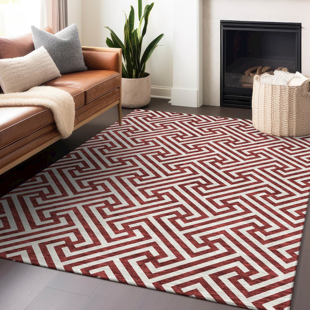 Premium Machine Washable Mayfield AMF731 Merlot 2'6" x 3'10" Rug