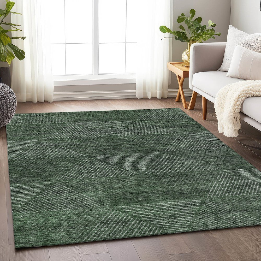 Premium Machine Washable Mayfield AMF777 Fern 2'6" x 3'10" Rug