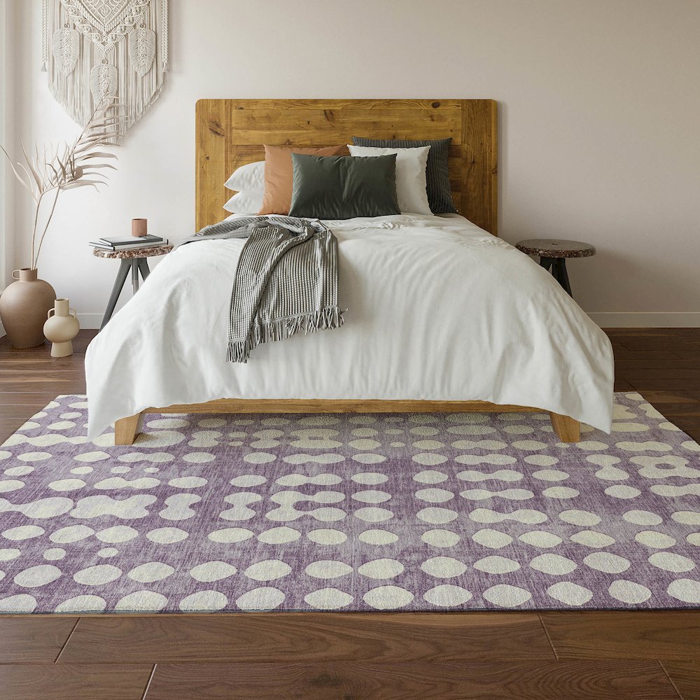 Premium Machine Washable Mayfield AMF869 Purple 2'6" x 3'10" Rug