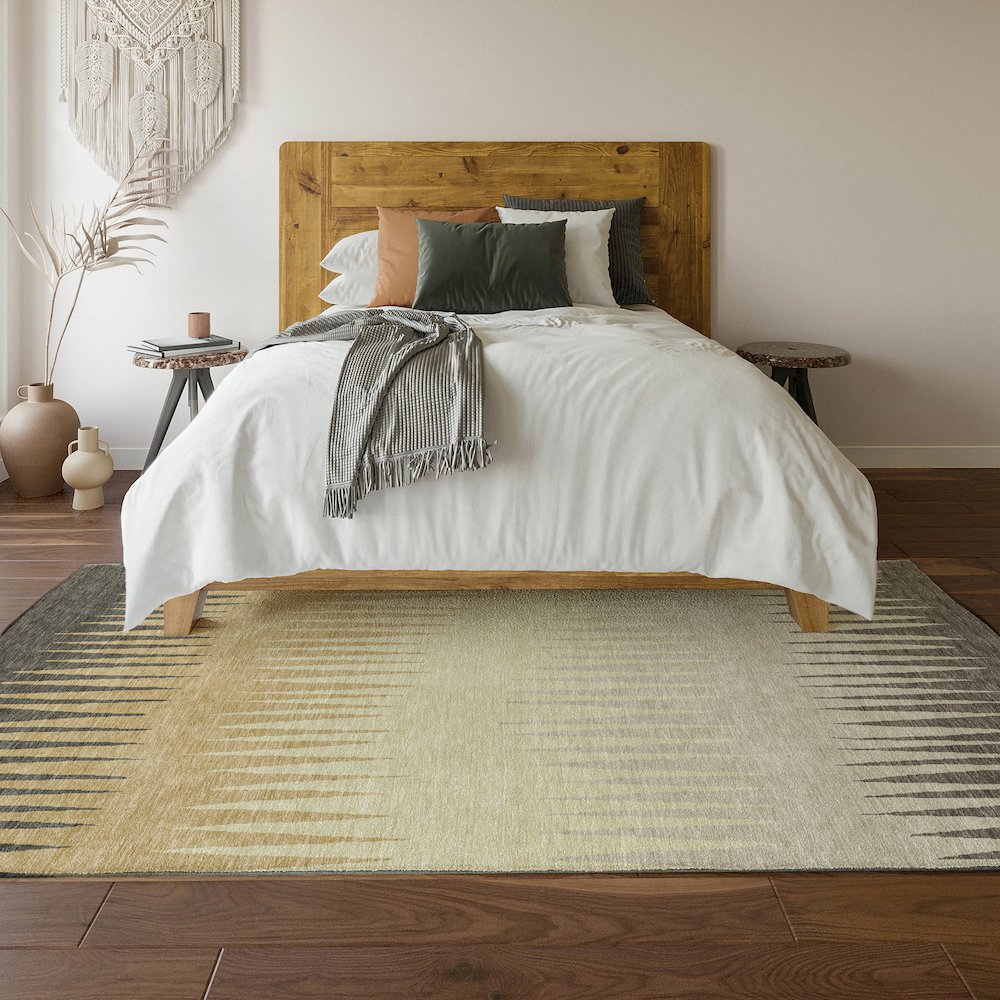 Premium Machine Washable Mayfield AMF886 Taupe 2'6" x 3'10" Rug