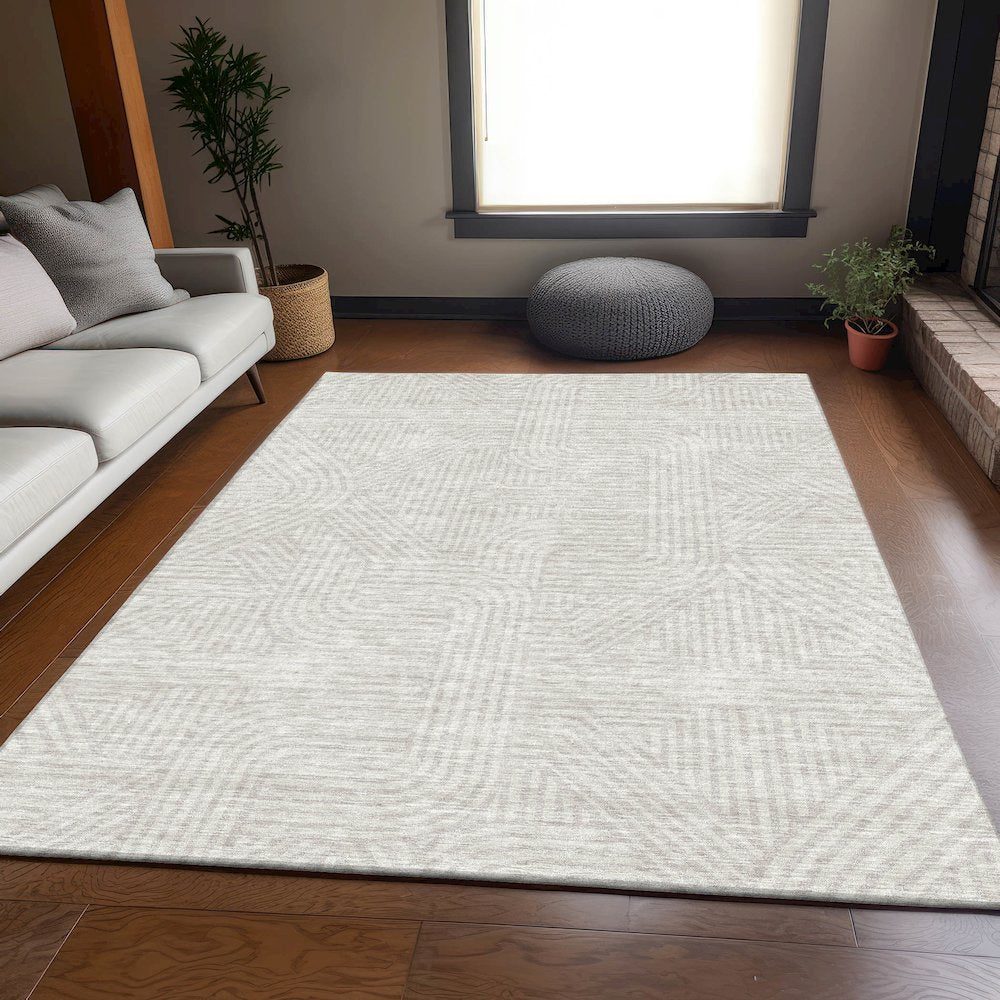 Premium Machine Washable Mayfield AMF917 Ivory 2'6" x 3'10" Rug