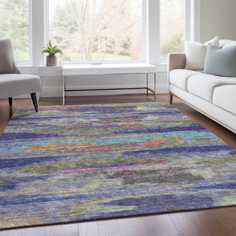 Premium Machine Washable Mayfield AMF942 Lavender 2'6" x 3'10" Rug