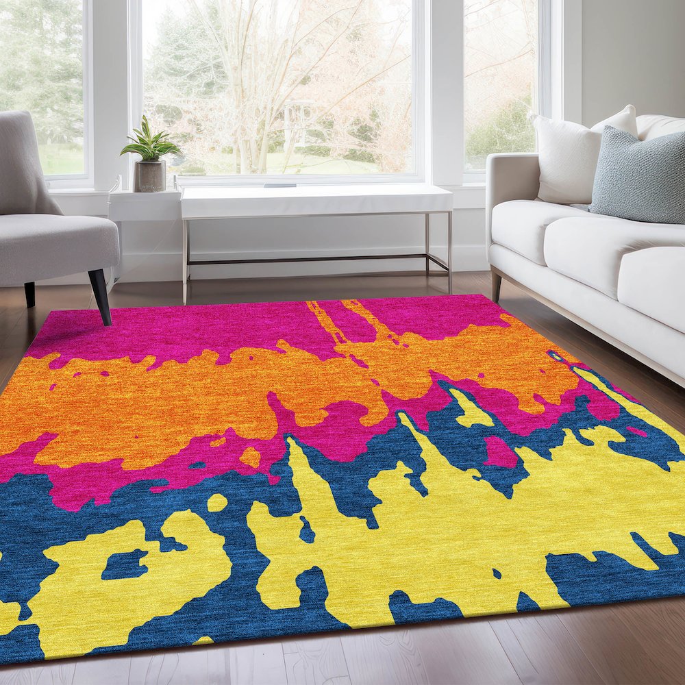 Premium Machine Washable Mayfield AMF961 Pink 2'6" x 3'10" Rug