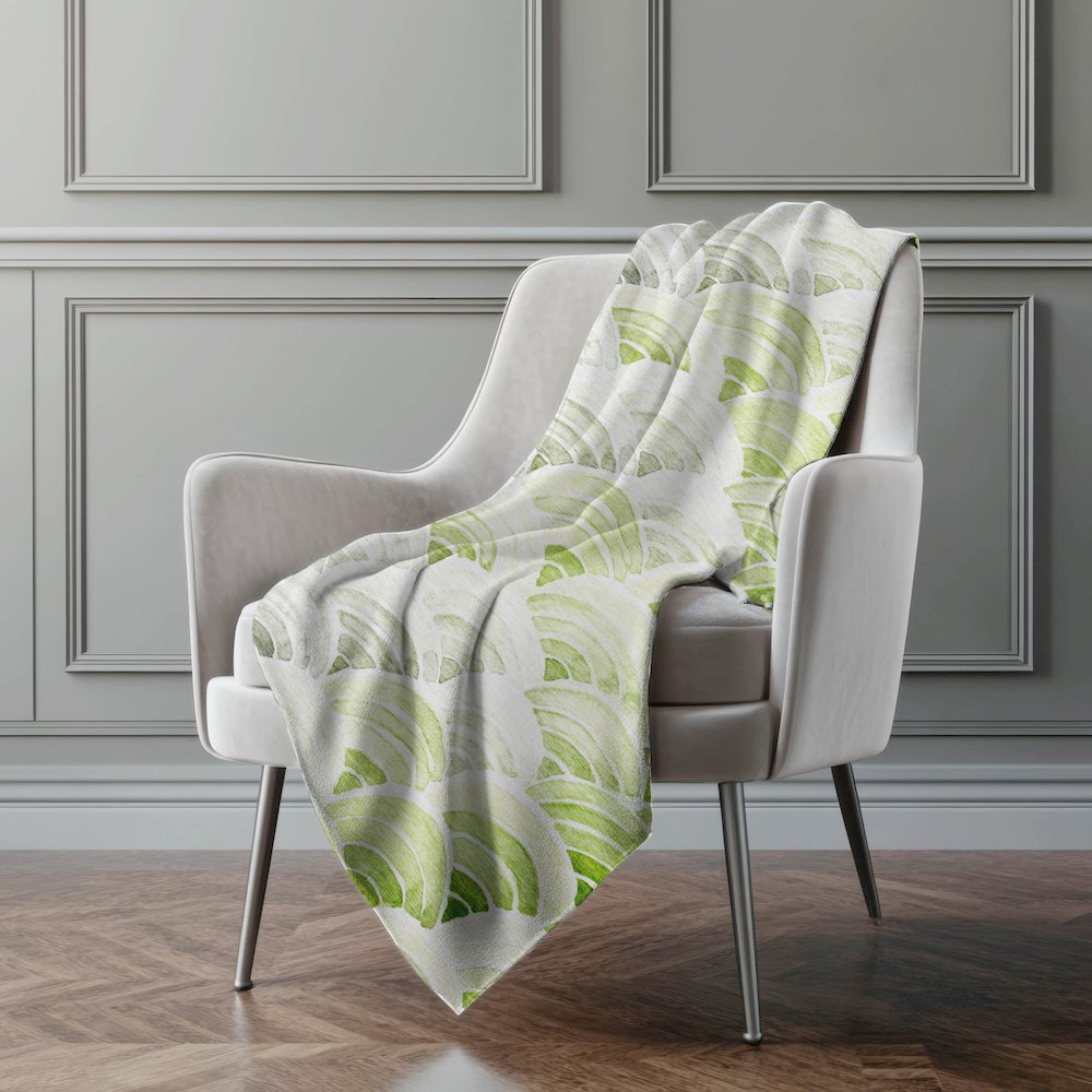 Premium Machine Washable ASB184 Green 50" x 70" Sherpa Throw Blanket