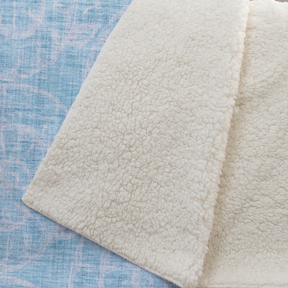 Premium Machine Washable ASB190 Aqua 50" x 70" Sherpa Throw Blanket