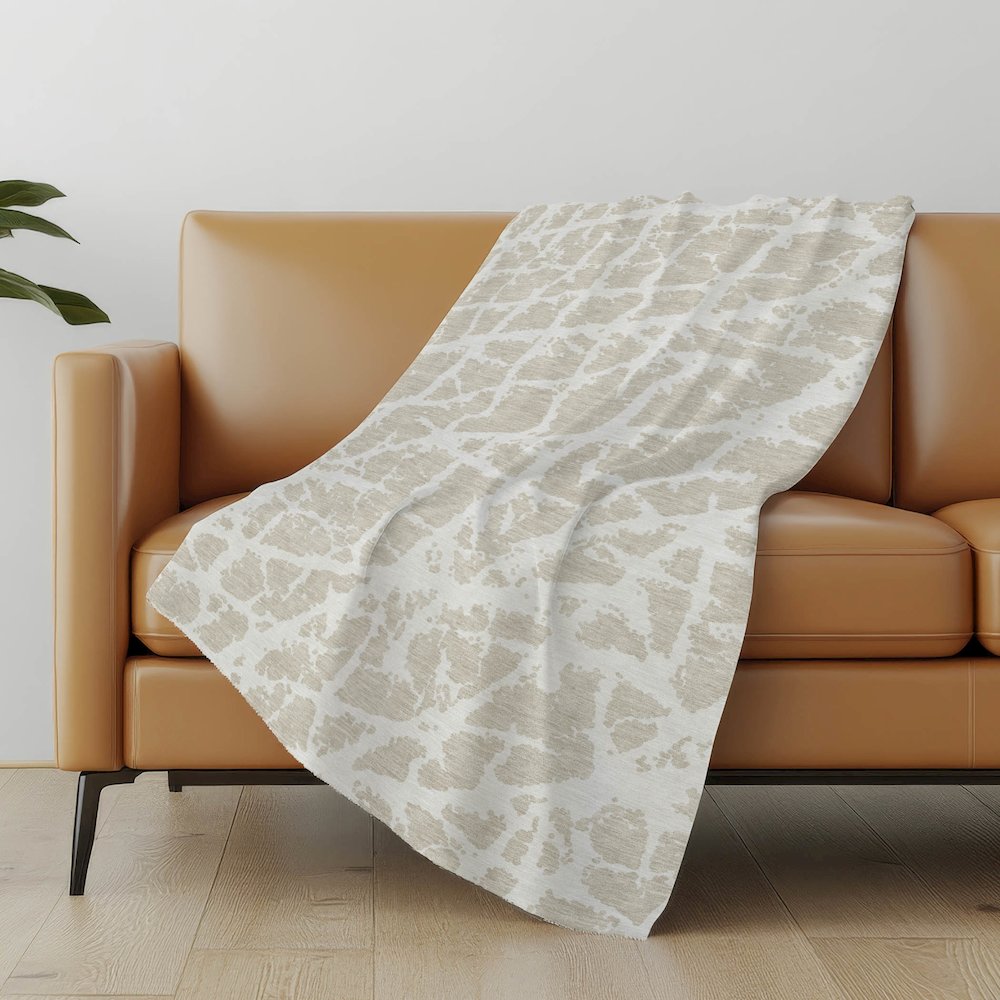 Premium Machine Washable ASB501 Beige 50" x 70" Sherpa Throw Blanket