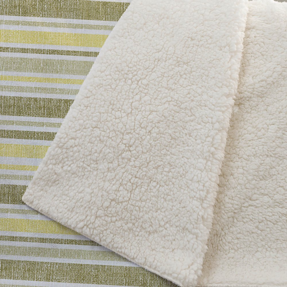 Premium Machine Washable ASB531 Khaki 50" x 70" Sherpa Throw Blanket