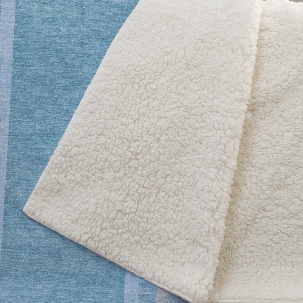 Premium Machine Washable ASB532 Teal 50" x 70" Sherpa Throw Blanket