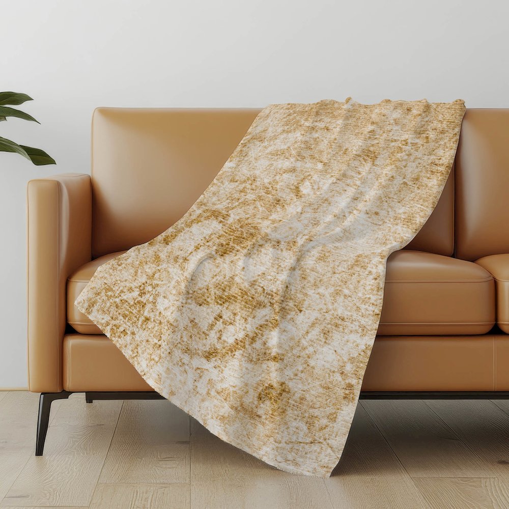 Premium Machine Washable ASB553 Beige 50" x 70" Sherpa Throw Blanket