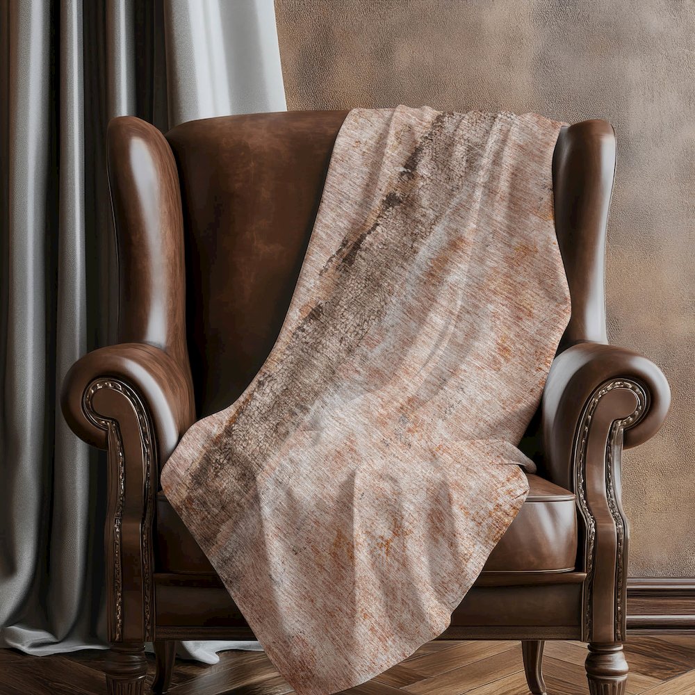Premium Machine Washable ASB605 Paprika 50" x 70" Sherpa Throw Blanket