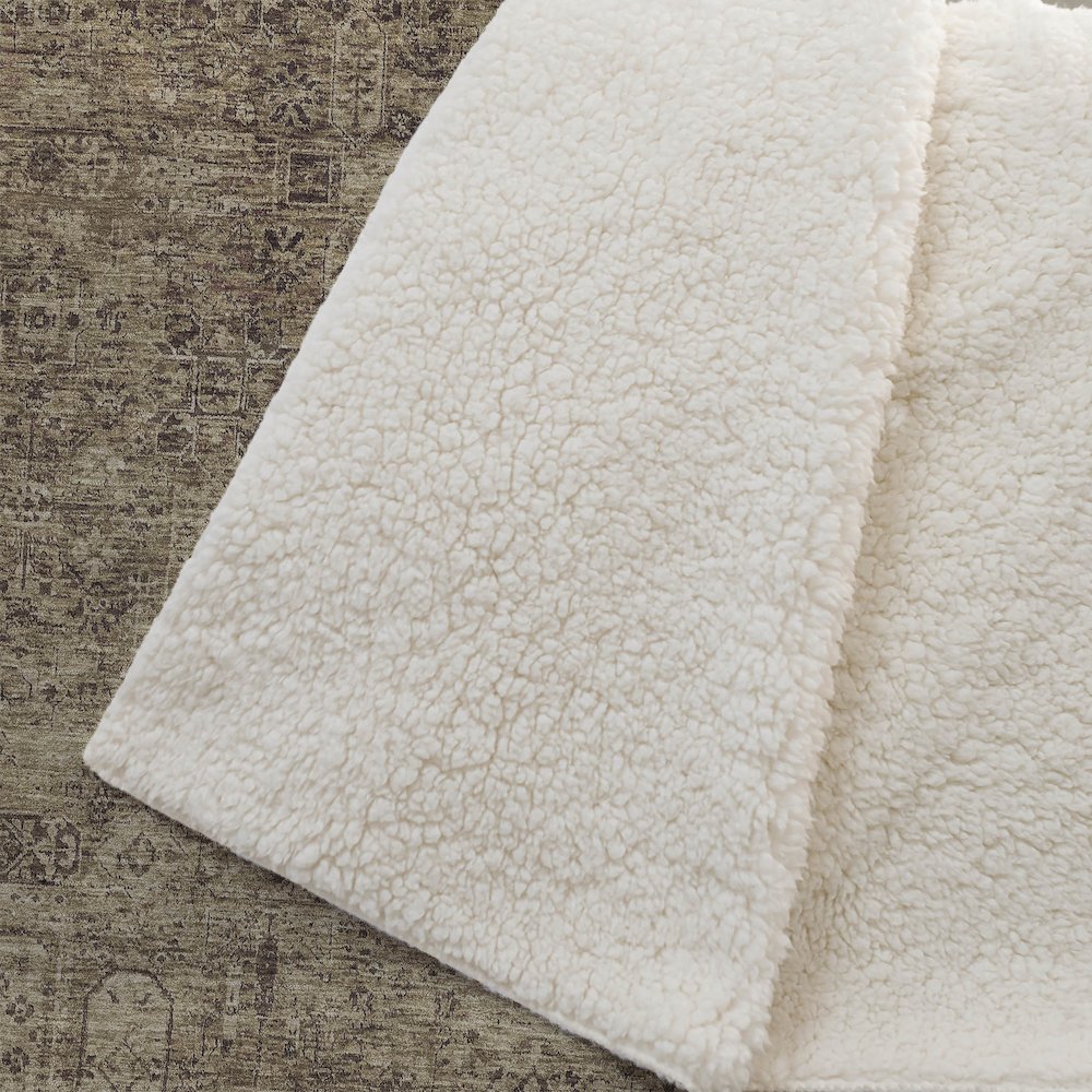 Premium Machine Washable ASB611 Mocha 50" x 70" Sherpa Throw Blanket