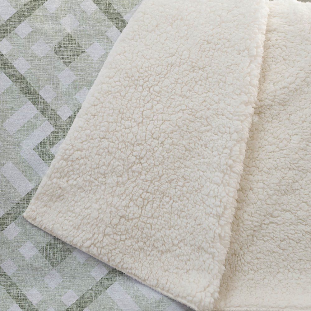 Premium Machine Washable ASB616 Aloe 50" x 70" Sherpa Throw Blanket