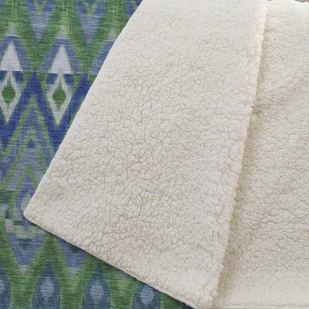 Premium Machine Washable ASB617 Green 50" x 70" Sherpa Throw Blanket