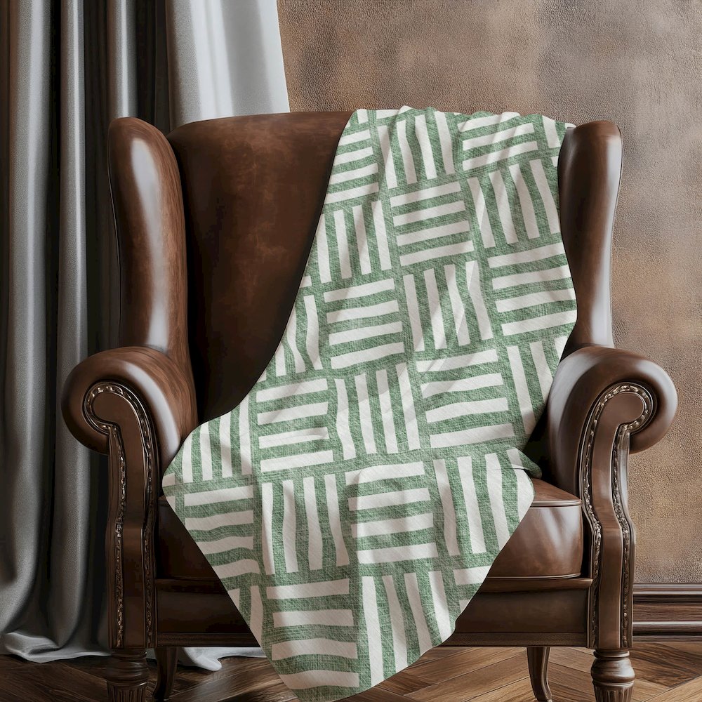Premium Machine Washable ASB620 Green 50" x 70" Sherpa Throw Blanket