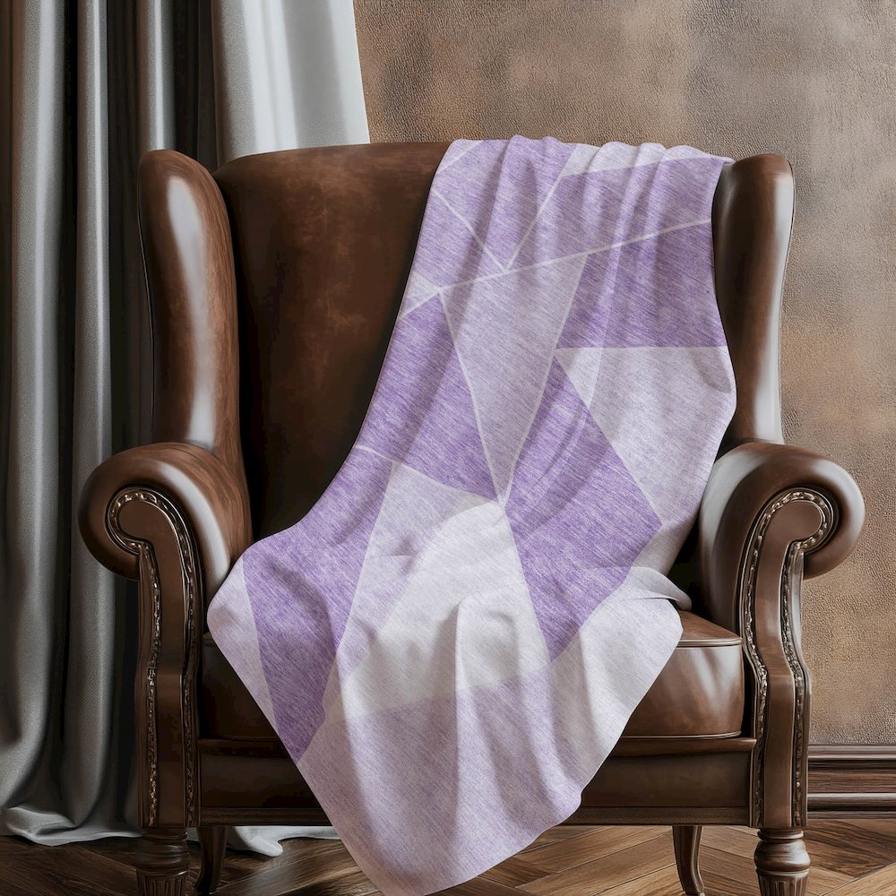 Premium Machine Washable ASB636 Lilac 50" x 70" Sherpa Throw Blanket