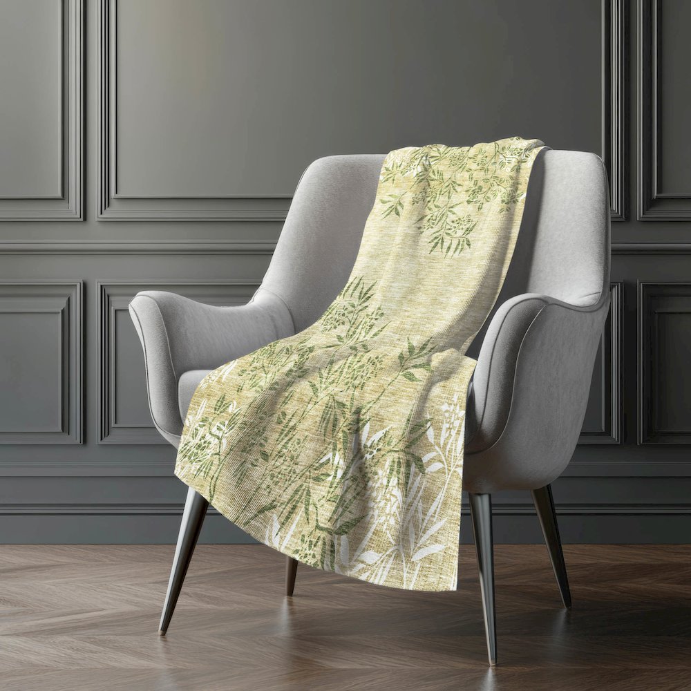 Premium Machine Washable ASB673 Khaki 50" x 70" Sherpa Throw Blanket