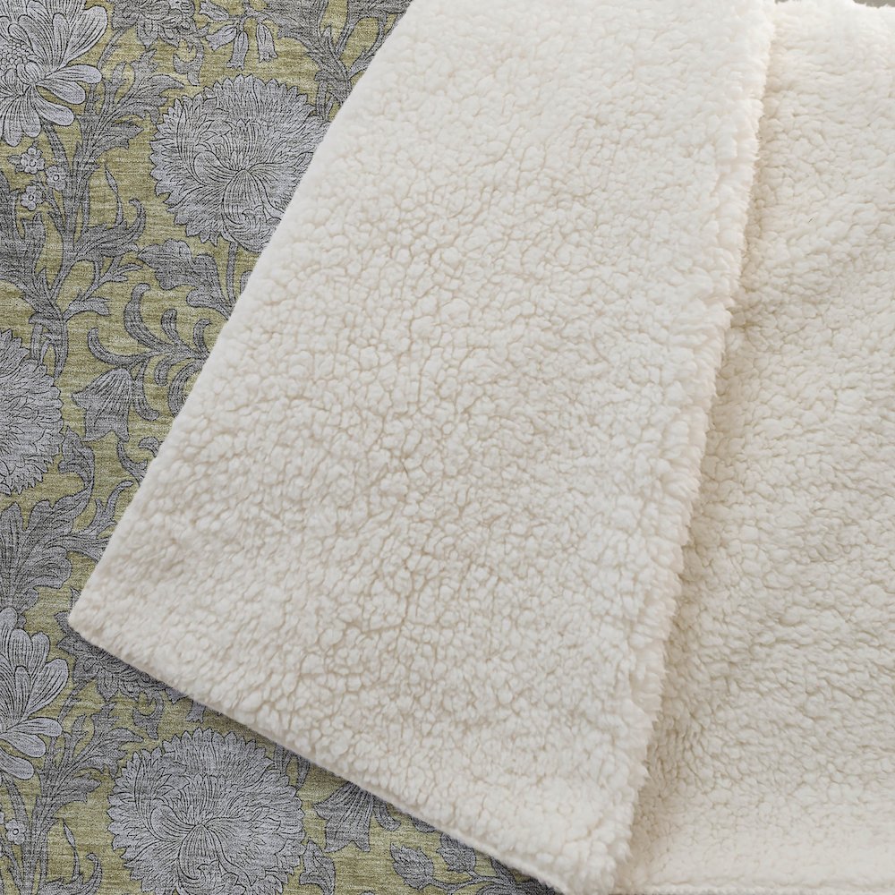 Premium Machine Washable ASB677 Gold 50" x 70" Sherpa Throw Blanket