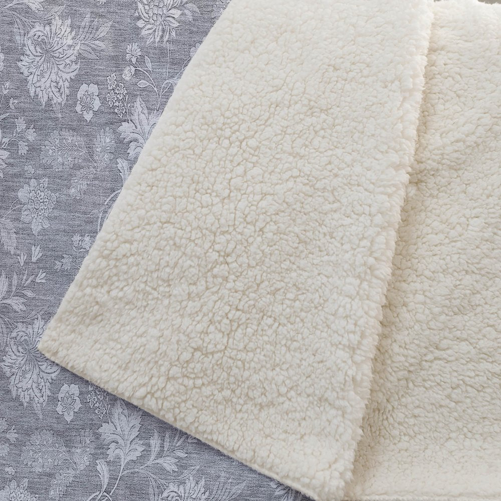 Premium Machine Washable ASB681 Gray 50" x 70" Sherpa Throw Blanket