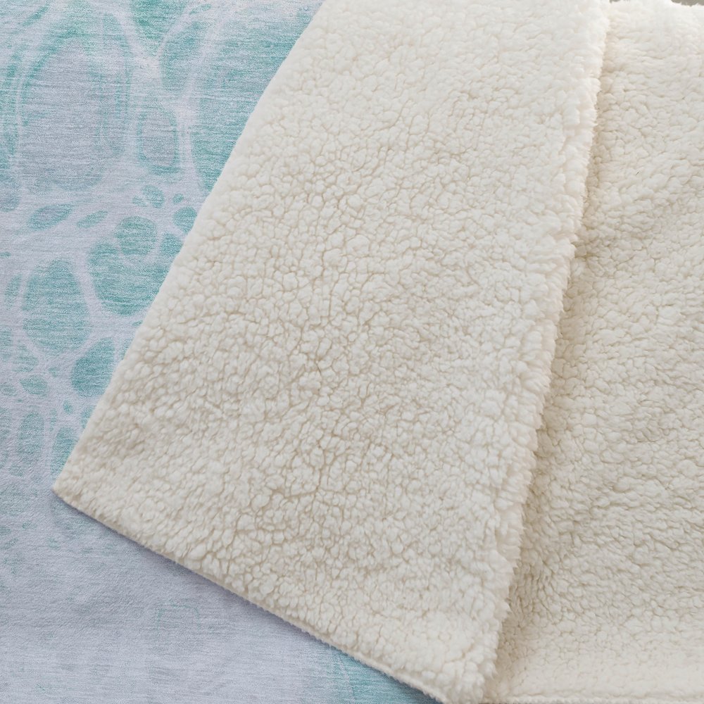 Premium Machine Washable ASB682 Aqua 50" x 70" Sherpa Throw Blanket