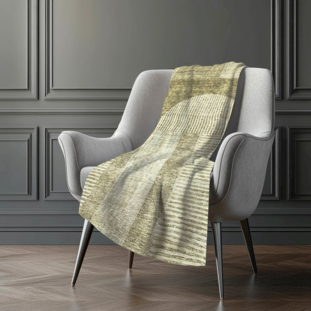 Premium Machine Washable ASB711 Taupe 50" x 70" Sherpa Throw Blanket