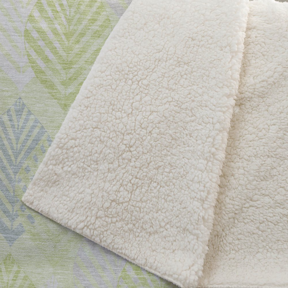Premium Machine Washable ASB744 Aloe 50" x 70" Sherpa Throw Blanket