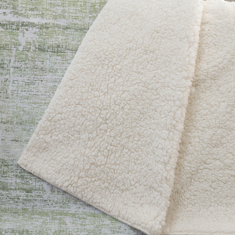 Premium Machine Washable ASB747 Aloe 50" x 70" Sherpa Throw Blanket