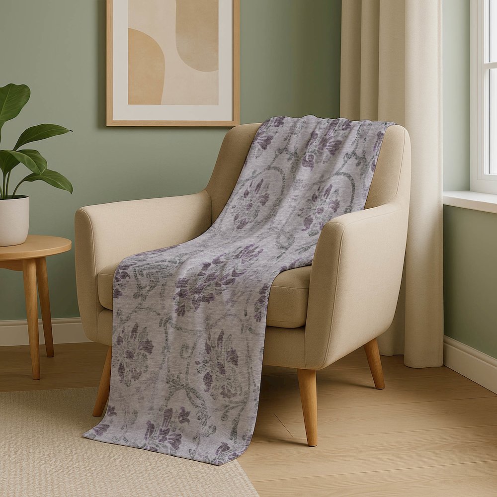 Premium Machine Washable ASB762 Lavender 50" x 70" Sherpa Throw Blanket