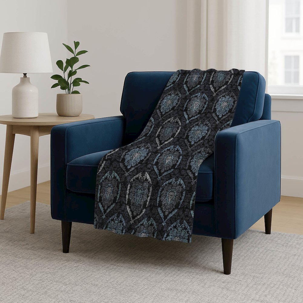 Premium Machine Washable ASB809 Blue 50" x 70" Sherpa Throw Blanket