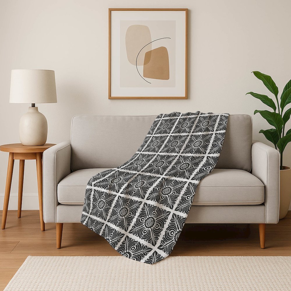 Premium Machine Washable ASB854 Ivory 50" x 70" Sherpa Throw Blanket