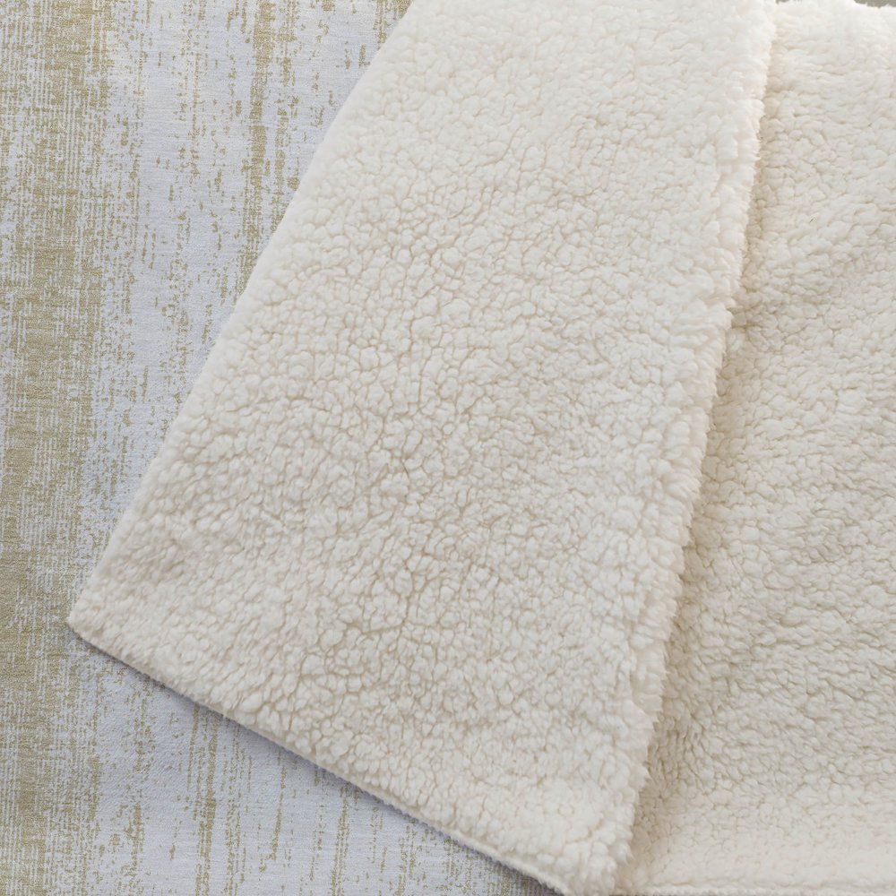 Premium Machine Washable ASB861 Gold 50" x 70" Sherpa Throw Blanket